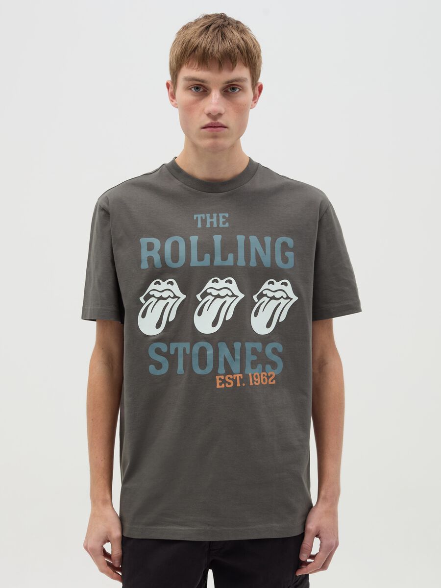 Cotton T-shirt with The Rolling Stones print_0