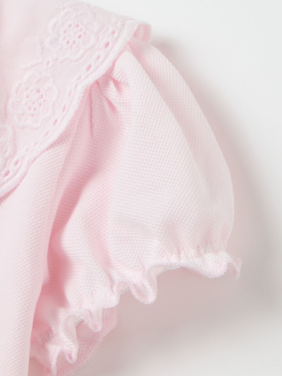 Girls' pink pure cotton T-shirt in regular fit_3