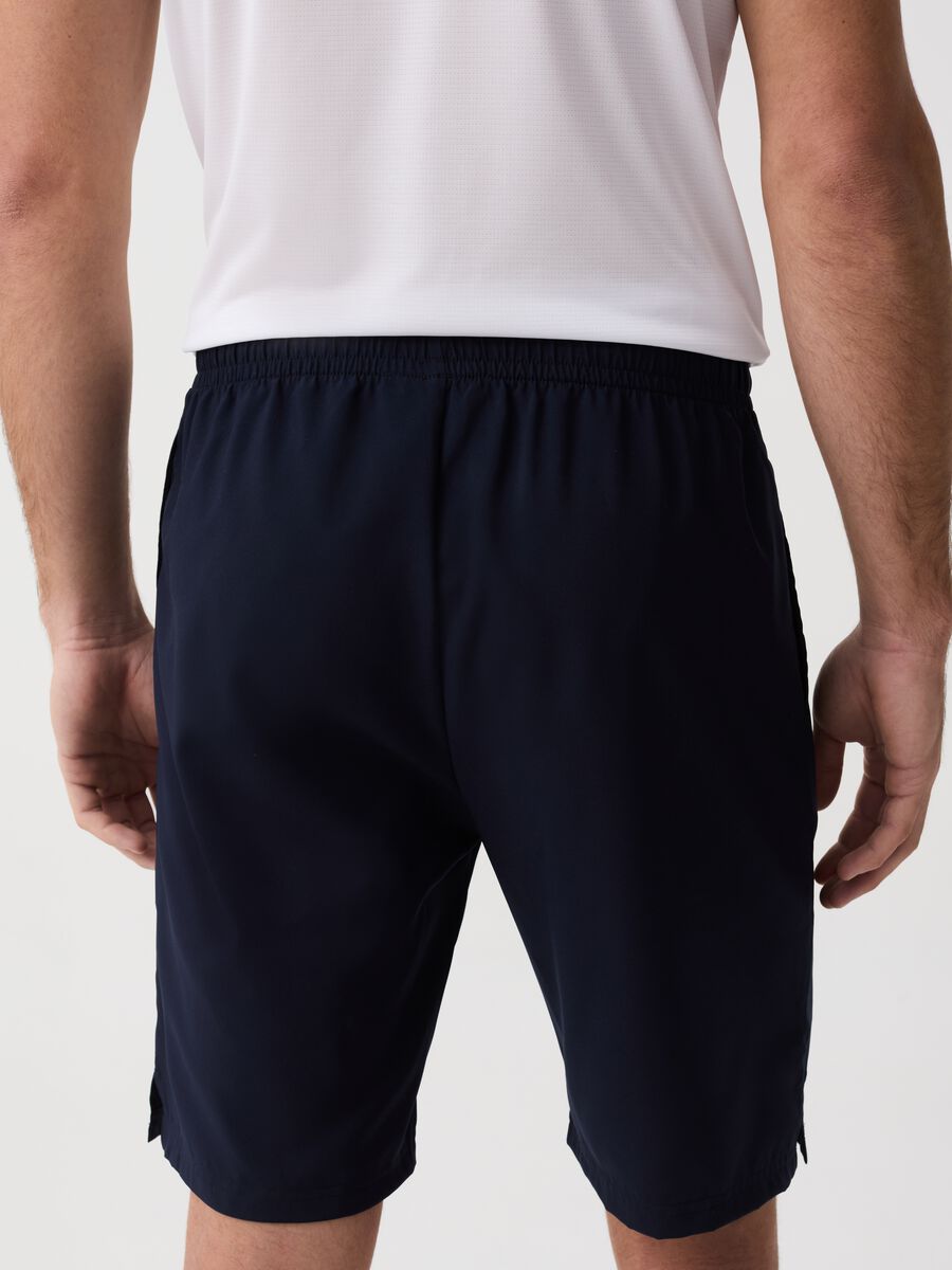 Quick-dry Bermuda tennis shorts with Slazenger print_2