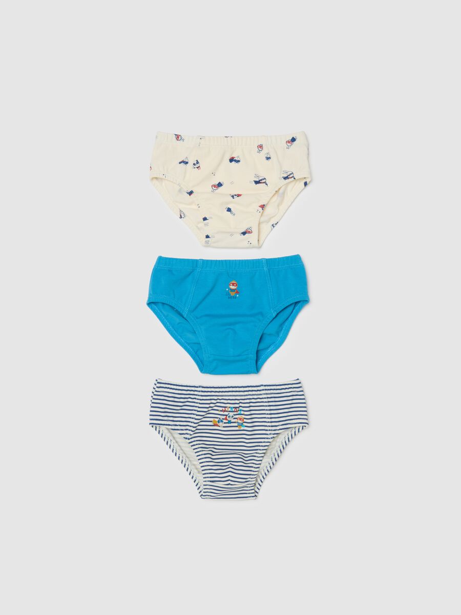 Newborn Multicolour Cotton Blend Briefs Triple Pack - Regular Fit_0