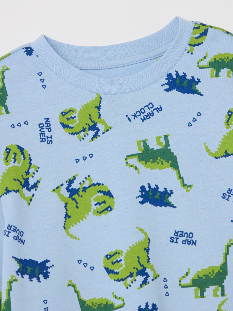 Long pyjamas with all-over dinosaurs print_2
