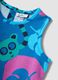 Blue organic cotton tank top with tropical print_2