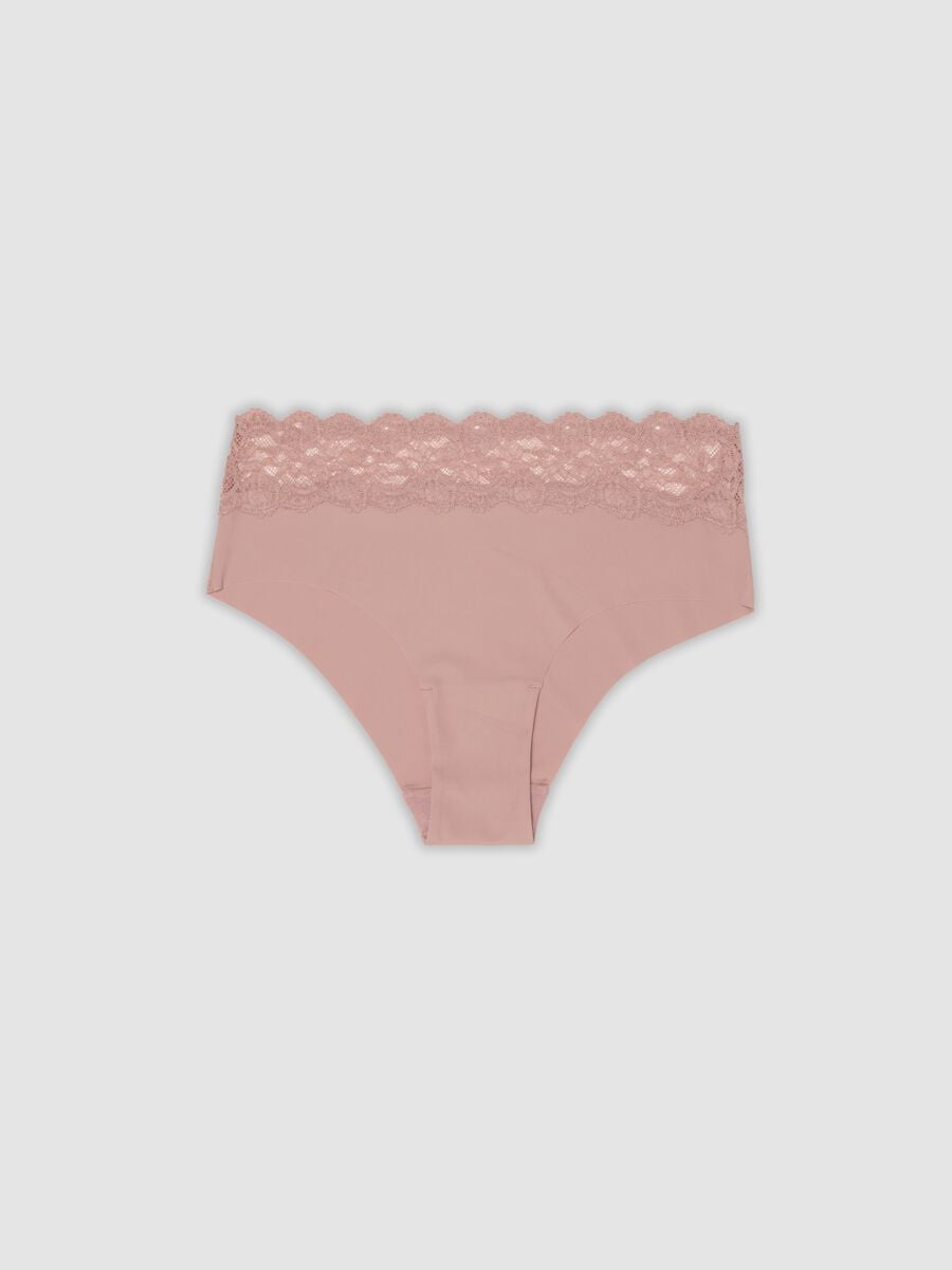 Slip rosa in microfibra elasticizzata con pizzo_4