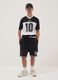 Black boys' shorts with elasticated waistband, comfort fit_0