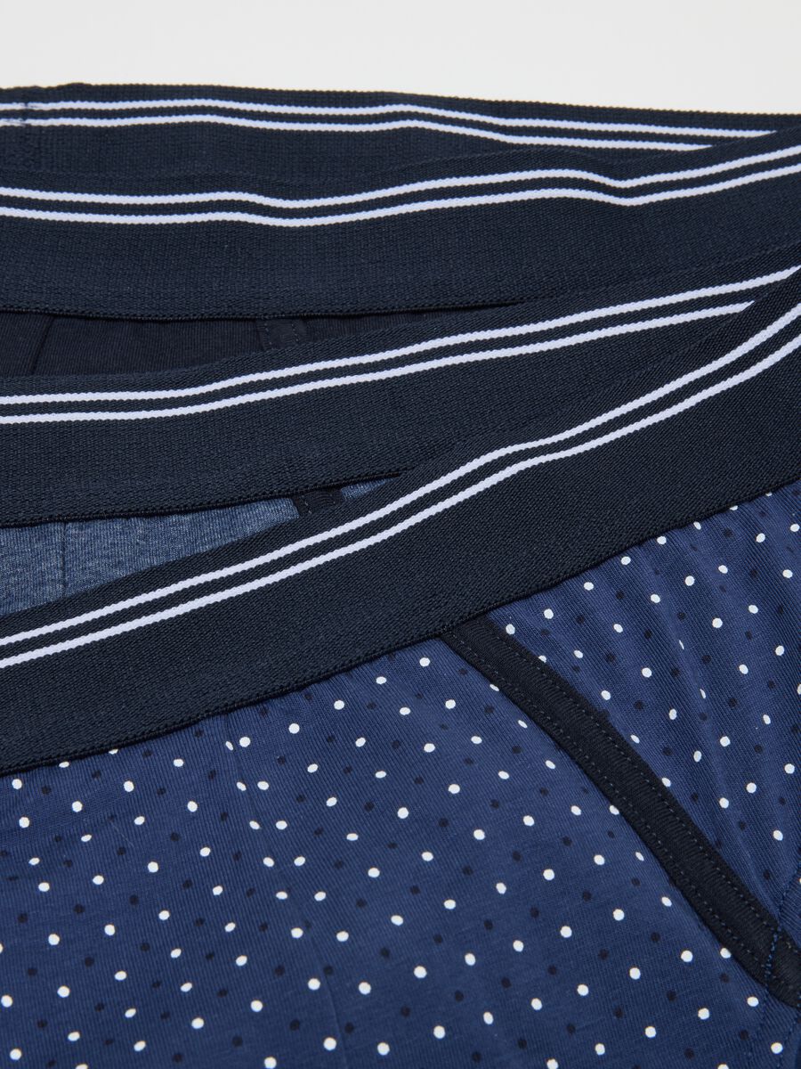 Tripack slip multicolor a pois in cotone elasticizzato regular fit_5