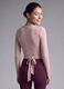 Pink stretch-cotton cardigan with deep V-neck_3