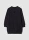 Abito nero in puro cotone con ricamo cuore over fit_0