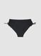 Black stretch bikini bottoms with ruched detailing_0