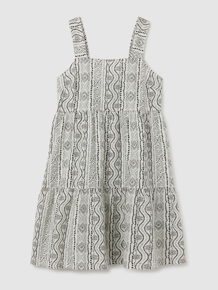 Women's dress in pure cotton, multicolour regular fit_0