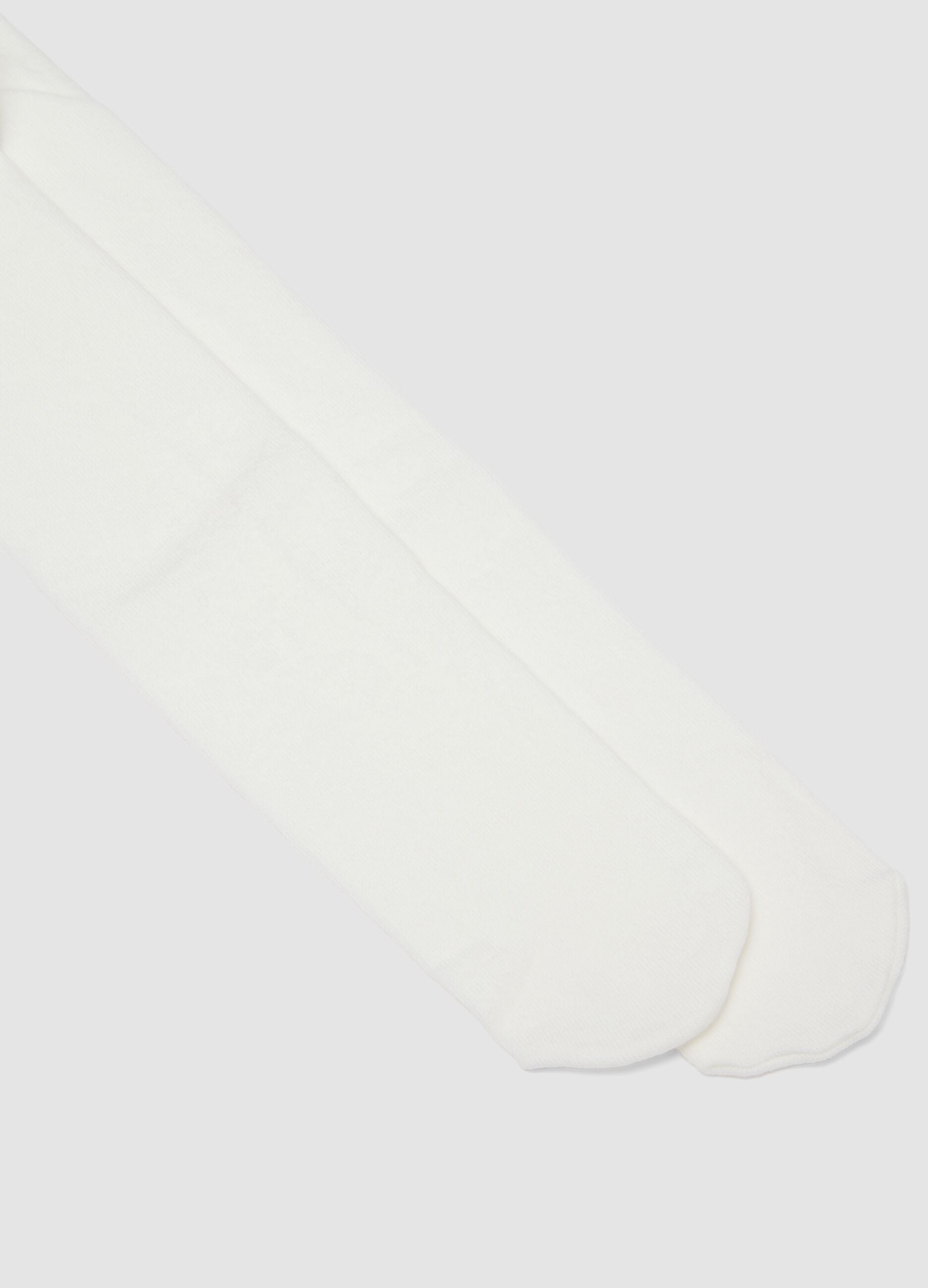 White organic stretch cotton tights