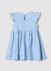 Light blue pure cotton baby girl dress, regular fit with ruffles_1