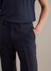 Regular fit pure blue linen trousers_3