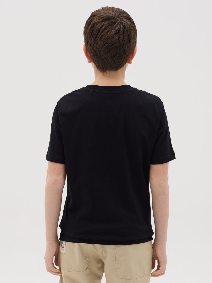 Cotton T-shirt with skater boy print_2