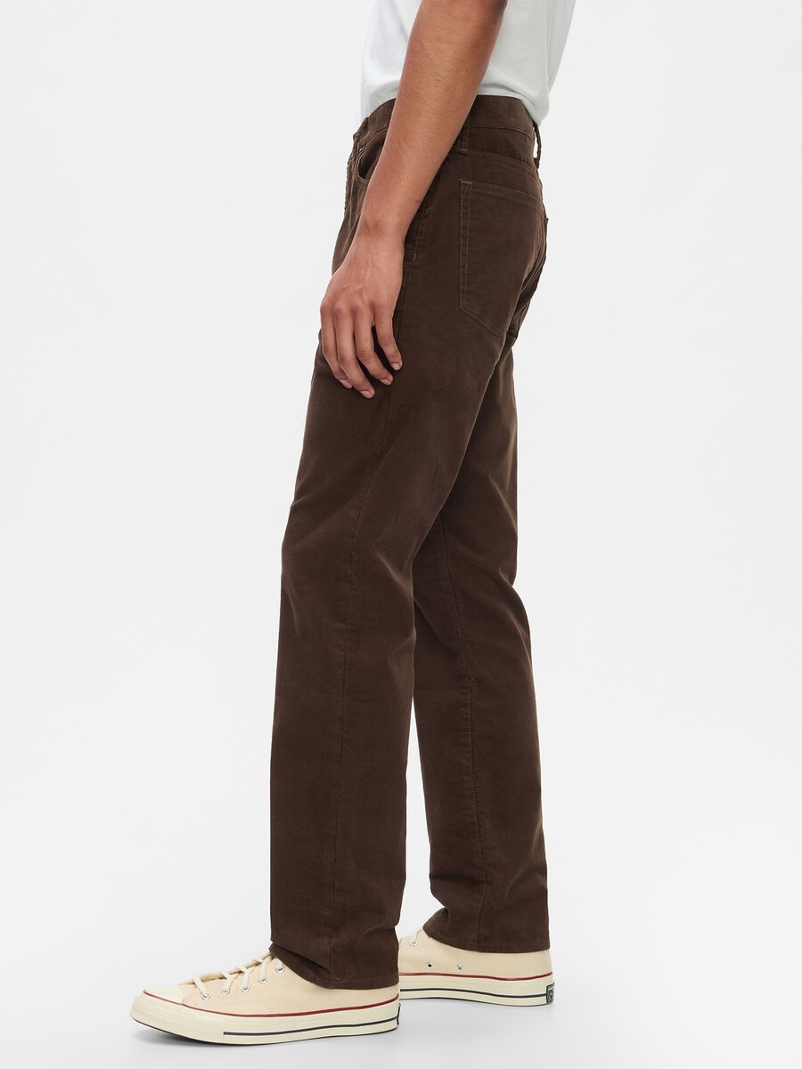 Pantalone straight fit in corduroy stretch_3
