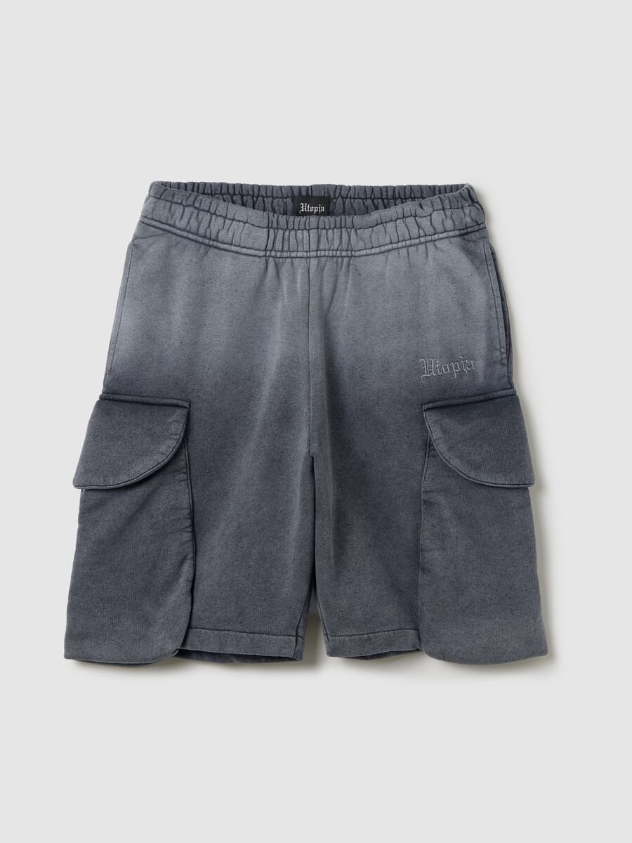 Sunfaded Cargo Sweat Shorts Vintage Grey_4