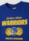 T-shirt blu in puro cotone con stampa basket_2