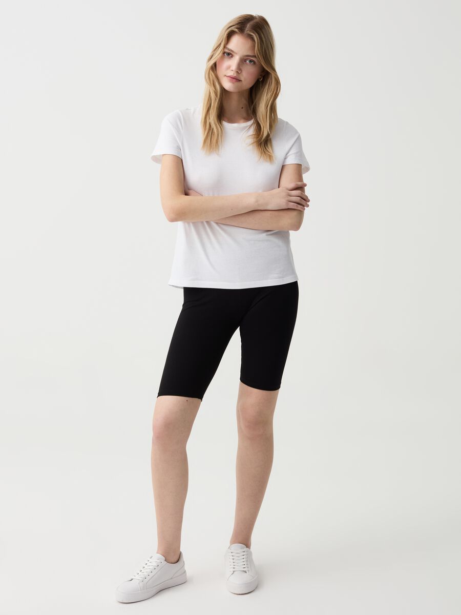 Leggings ciclista Essential in cotone stretch_0