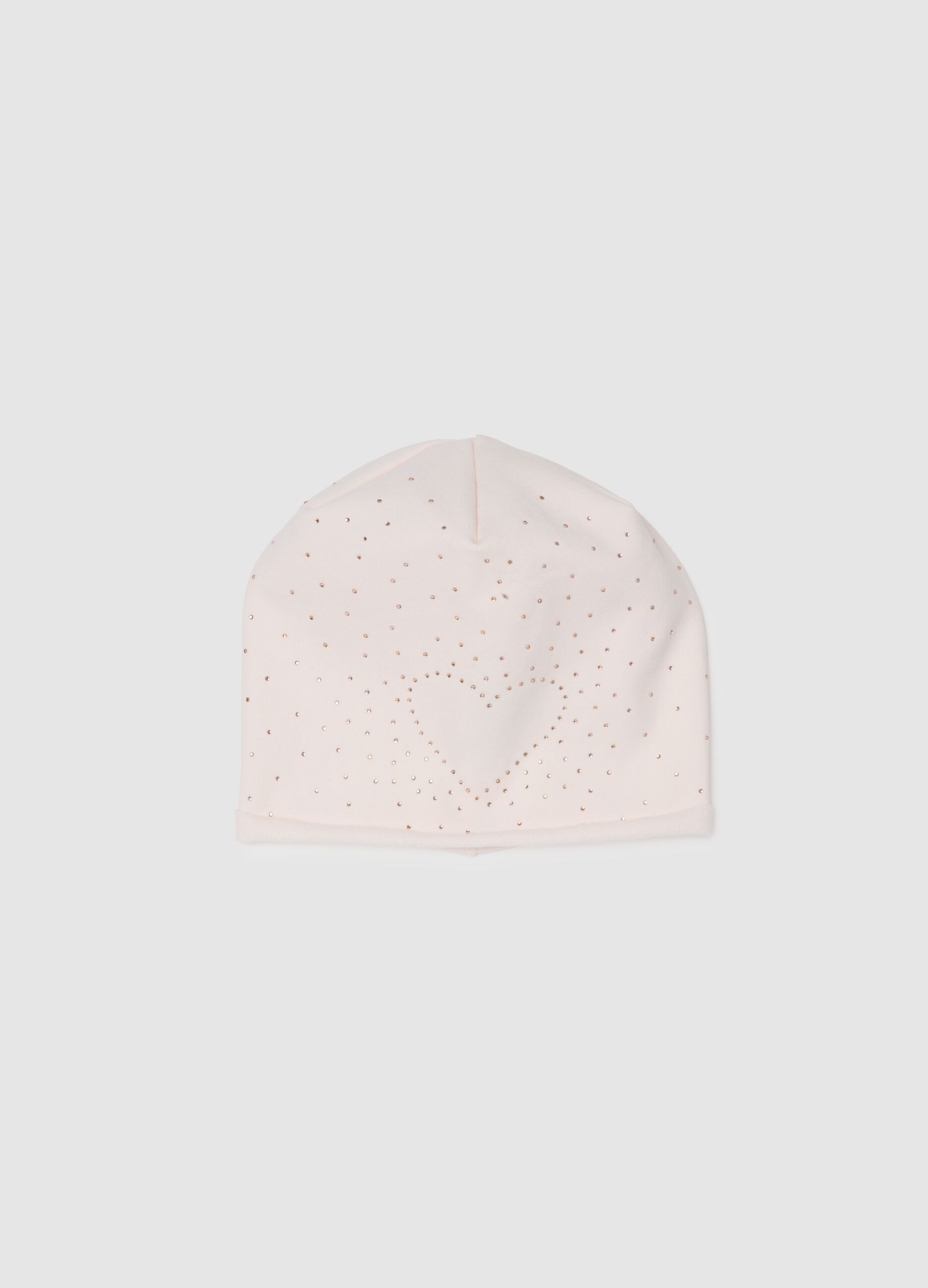 Girl's Pink Stretch Cotton Hat