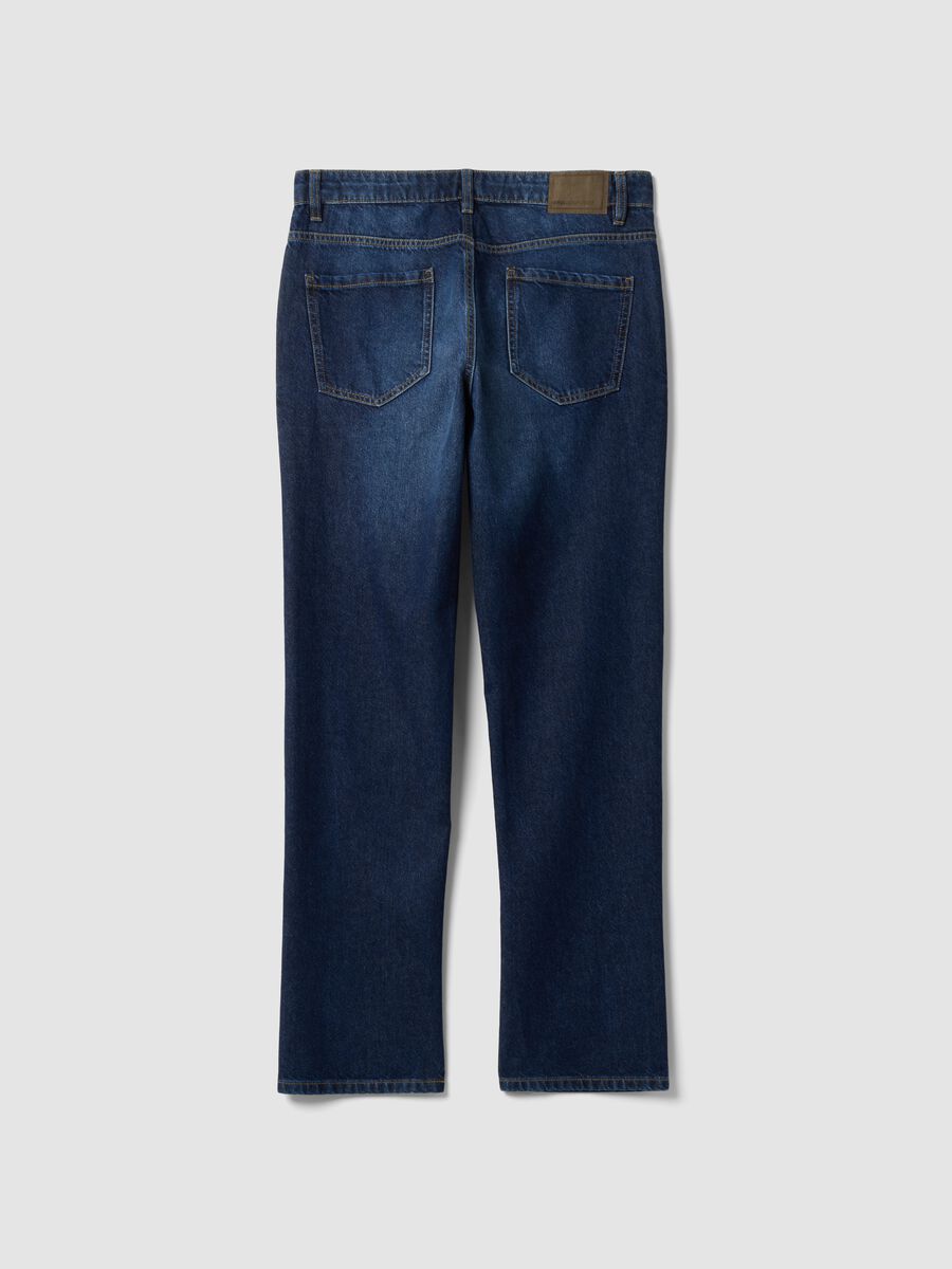 Jeans denim regular fit in puro cotone_1