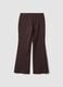 Brown flare trousers in stretch viscose_6