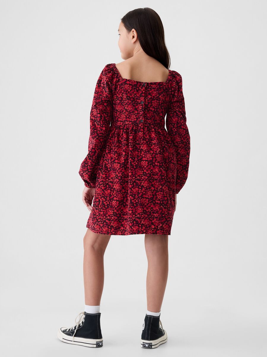 Cotton dress with puff sleeves_1