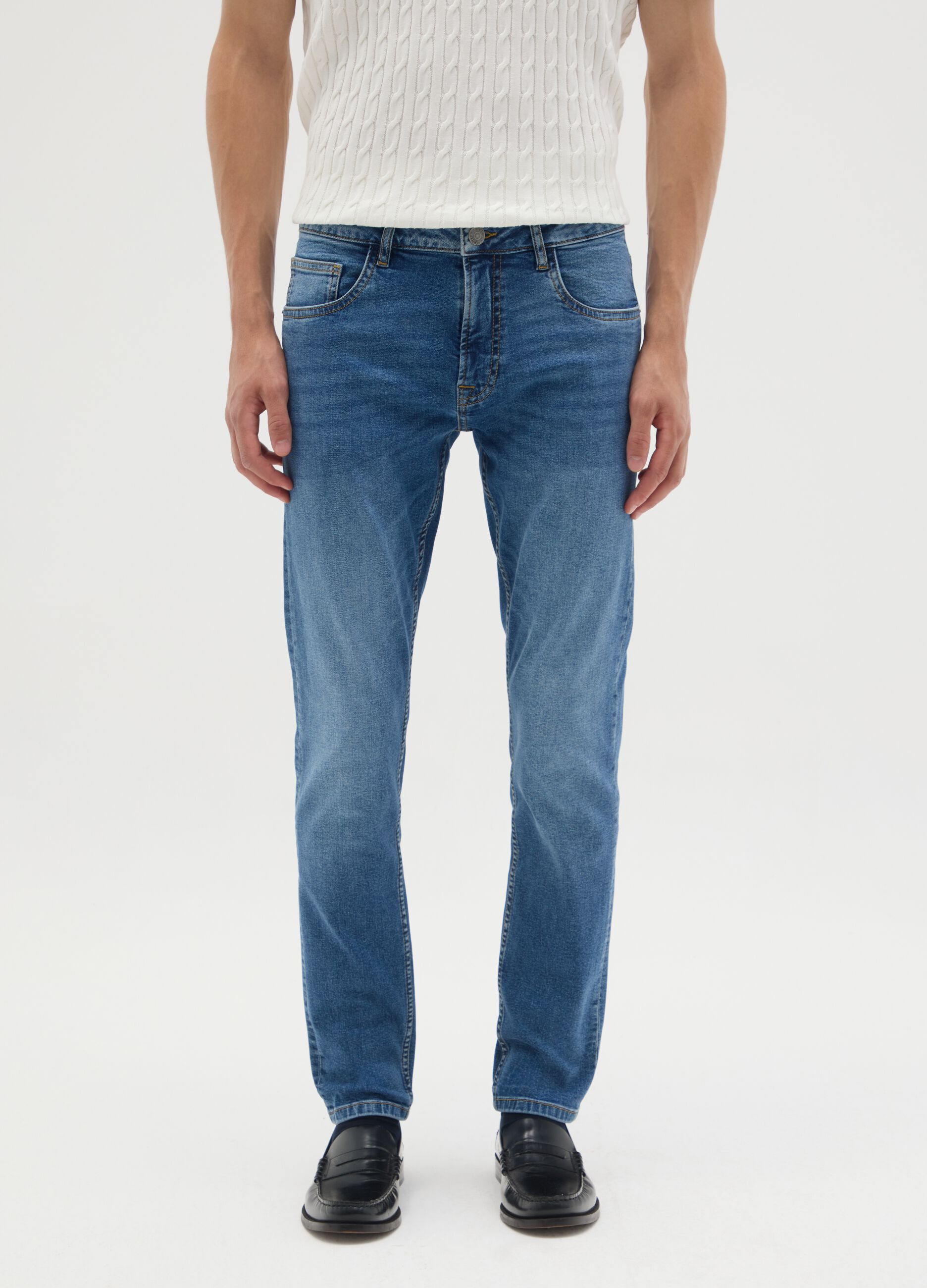 Blue Denim Skinny Fit Jeans