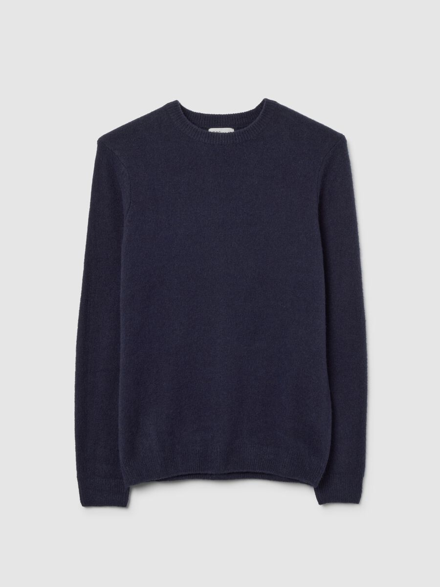 Regular Fit Blue Crewneck Jumper_4