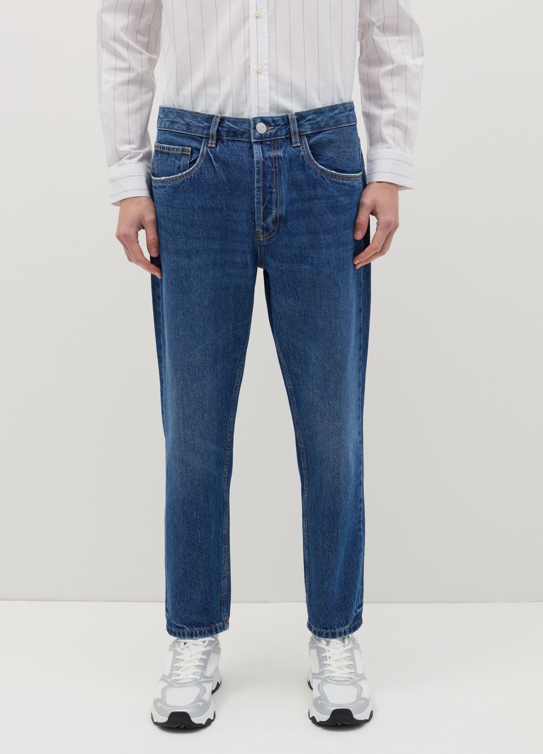 Slim-fit cropped jeans