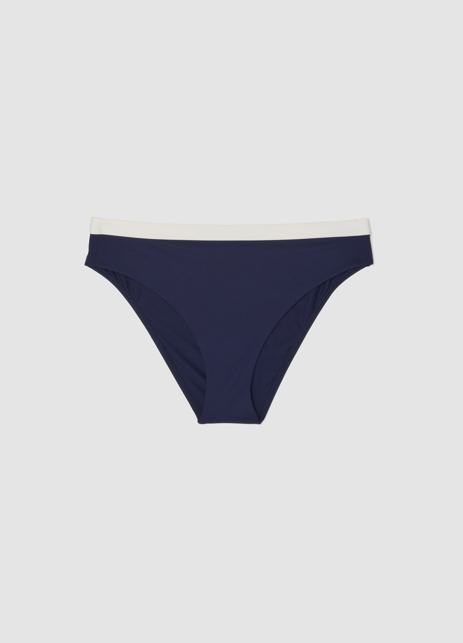 Blue bikini bottoms in stretch fabric