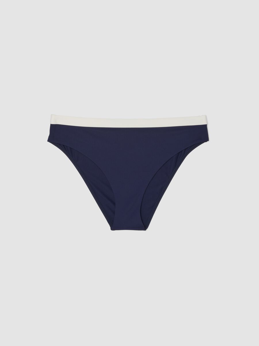Slip bikini blu in tessuto elasticizzato_4