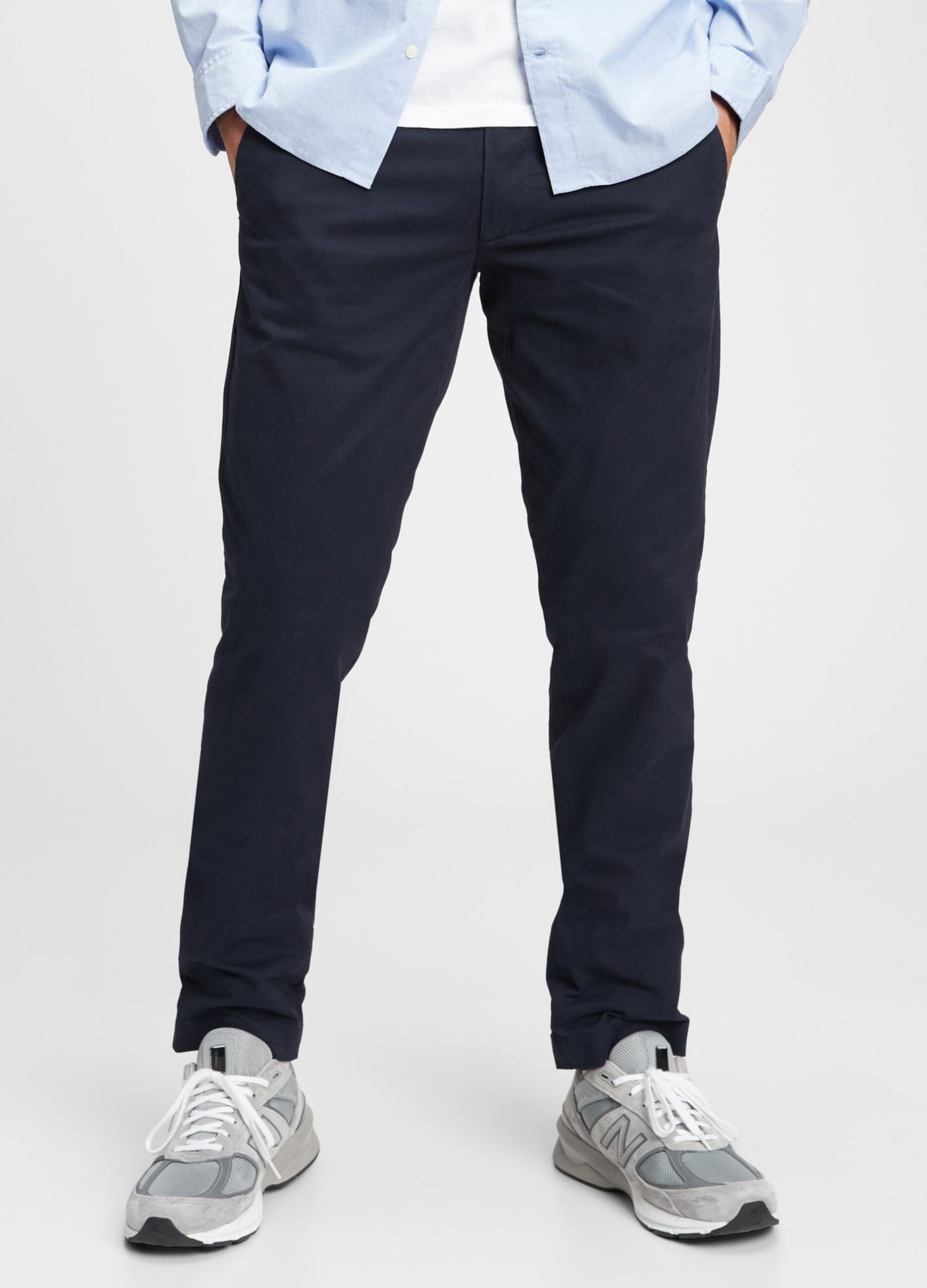 Pantaloni slim fit in cotone stretch