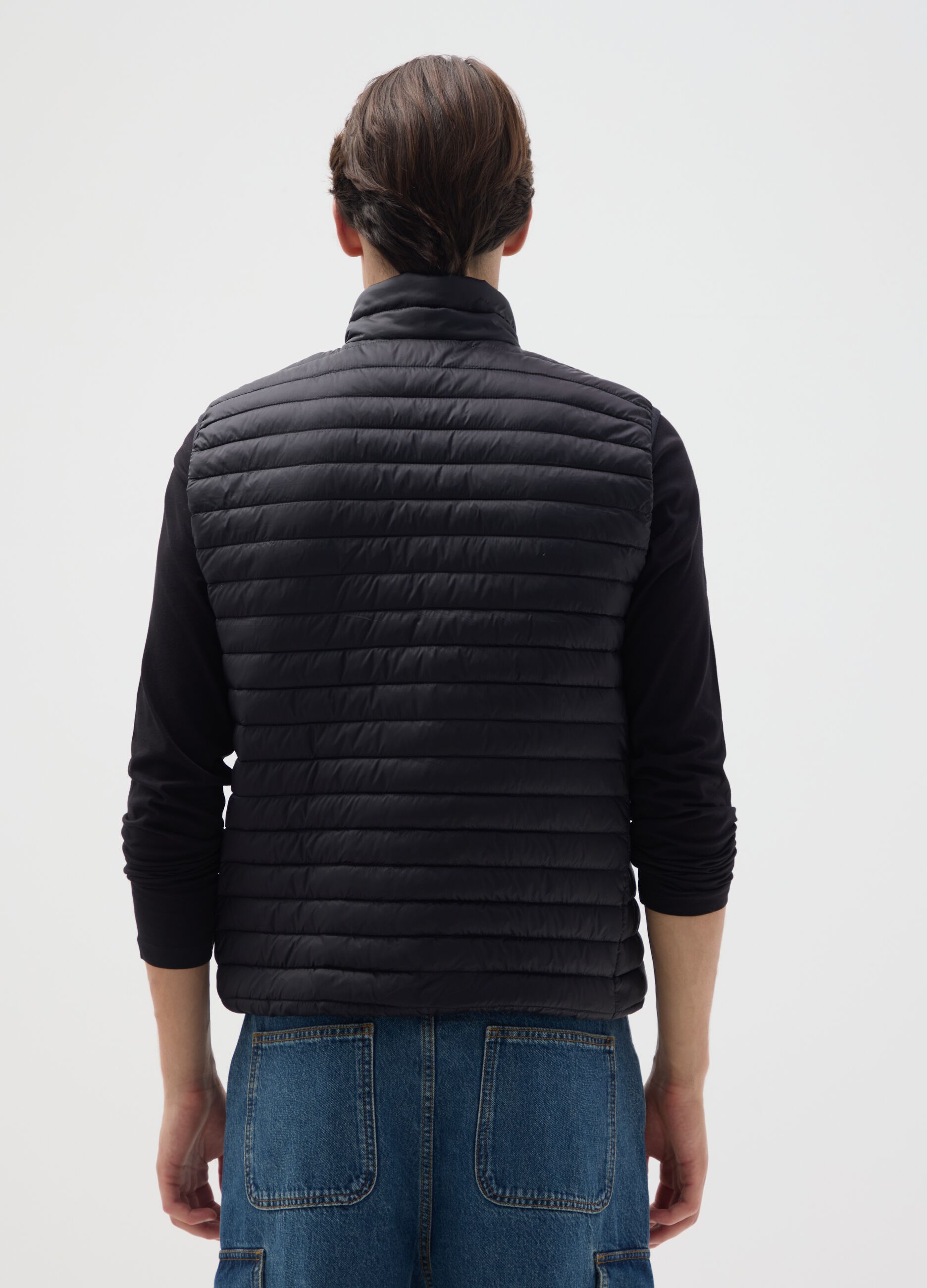 Gilet in nero regular fit
