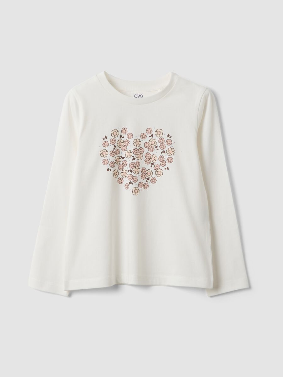 T-shirt bianca in puro cotone organico con girocollo_0