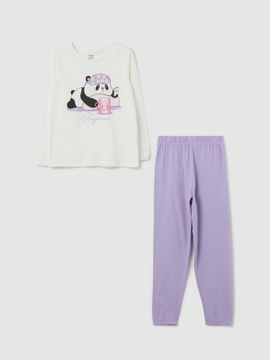 Organic cotton pyjamas with "Sleepover" koala print_0
