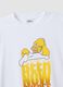 White pure cotton T-shirt with Simpsons print_5