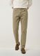 Pantaloni beige in cotone elasticizzato slim fit_1