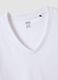 White pure cotton V-neck relaxed-fit T-shirt_5