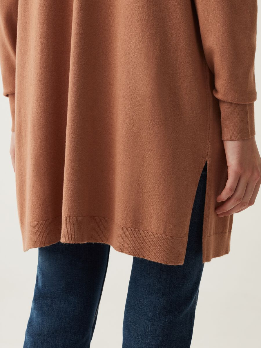 Long open cardigan with splits_3