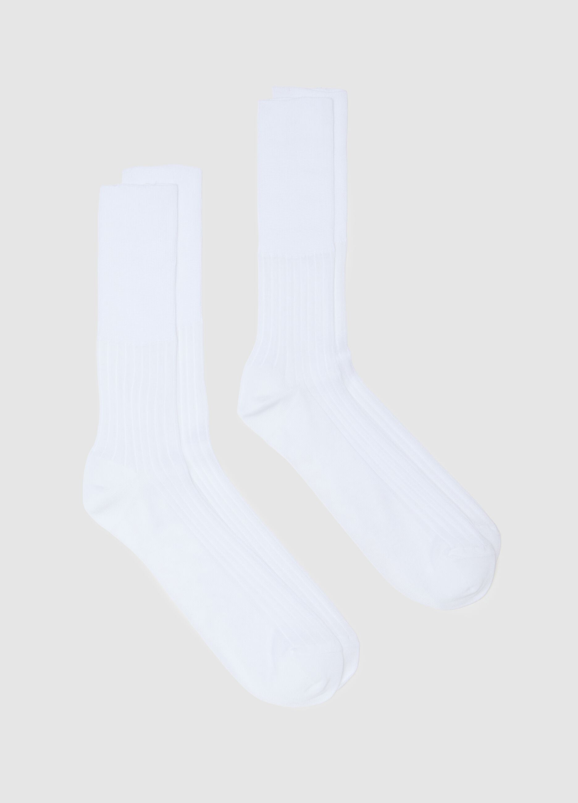 White pure cotton socks twin pack