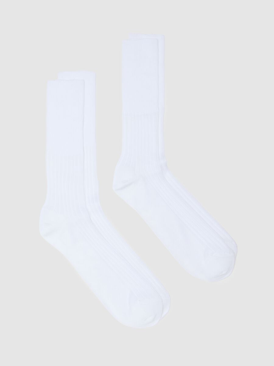 White pure cotton socks twin pack_0