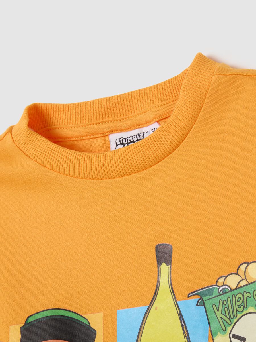 Orange pure cotton kids' t-shirt with regular fit_2