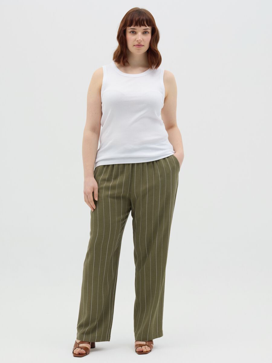 White ribbed top_1