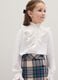 Girl's white regular fit shirt with ruffles_0