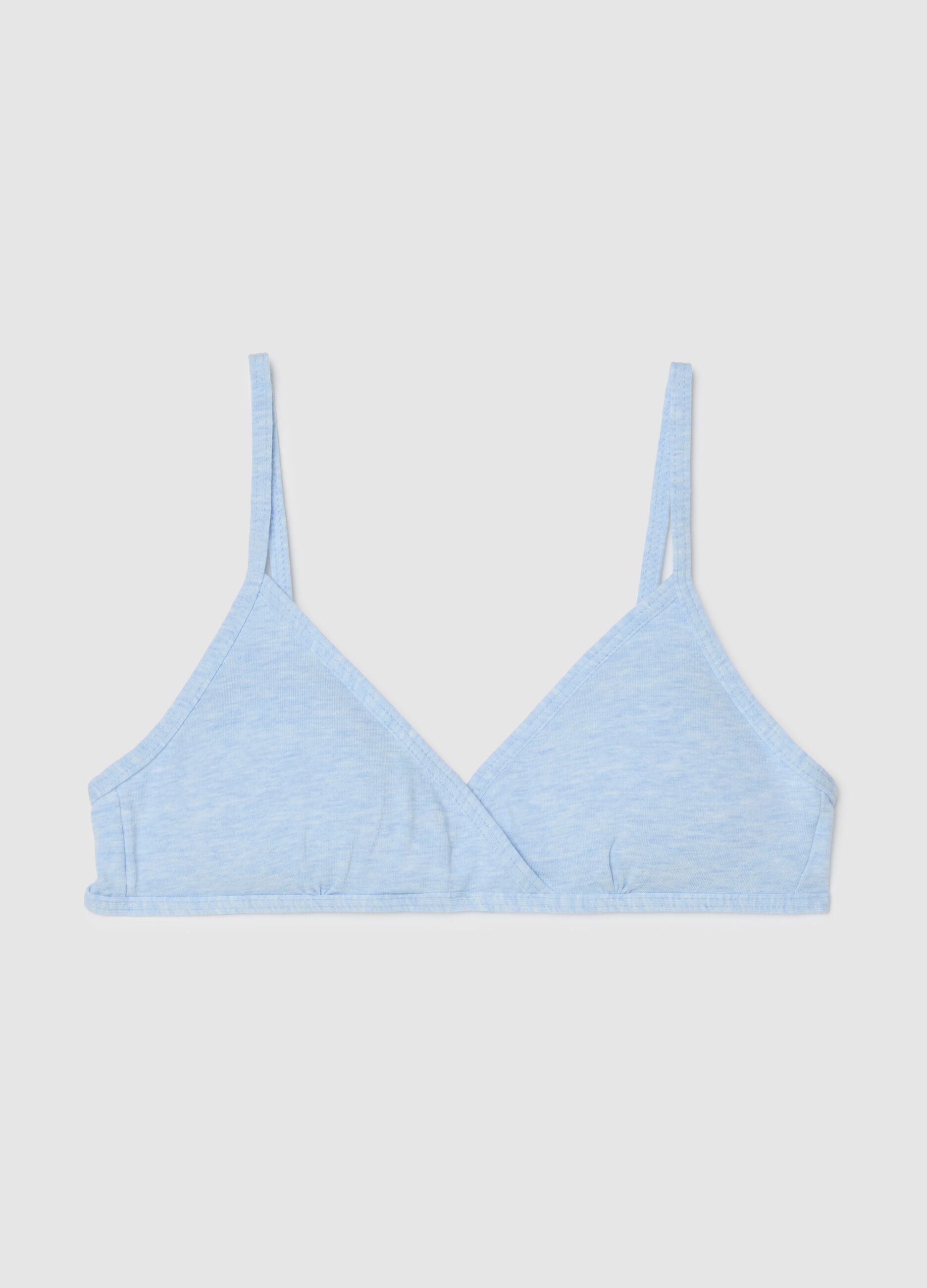 Girls' Sky Blue Stretch Cotton Bra