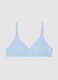 Girls' Sky Blue Stretch Cotton Bra_0