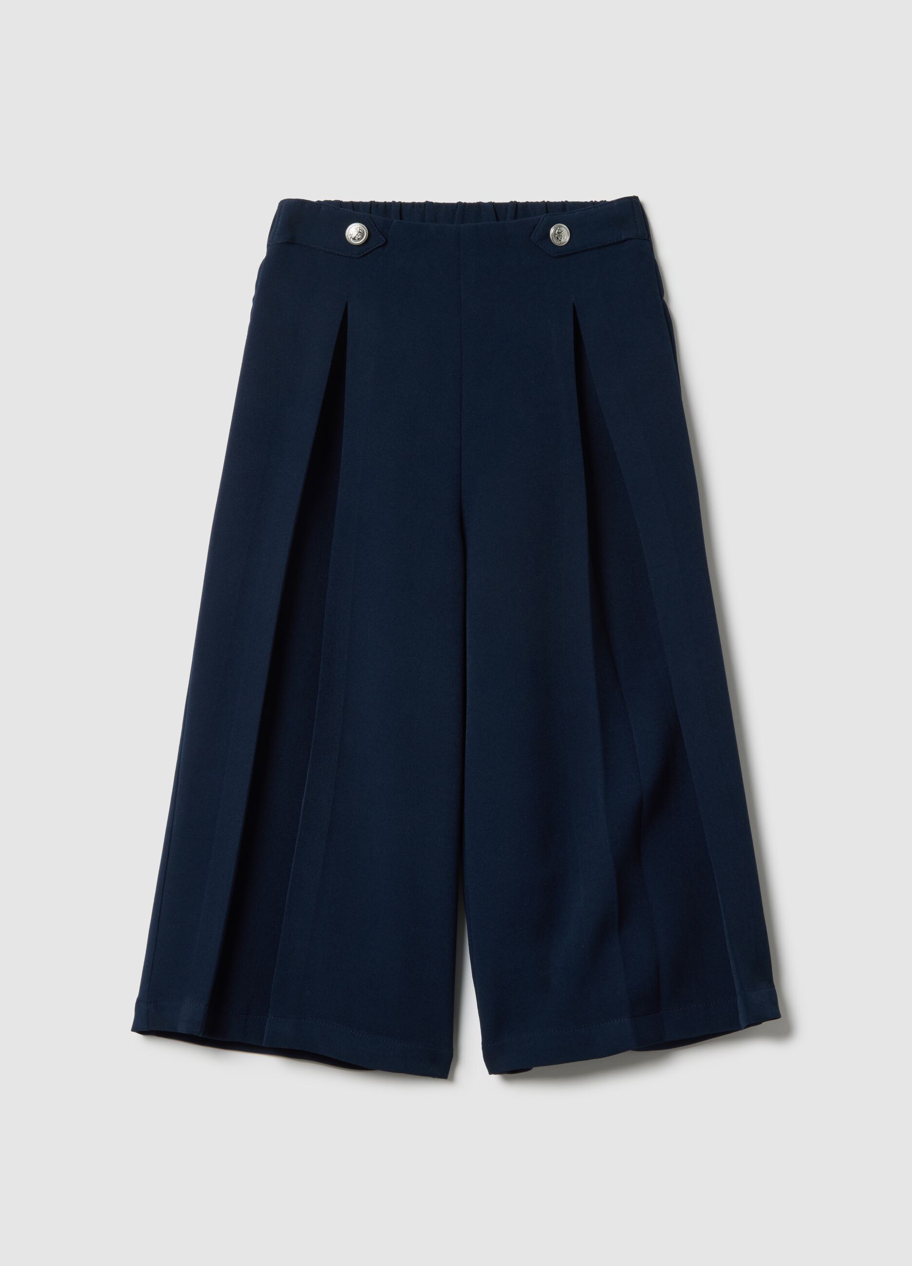 Culotte blu da bambina regular fit con elastico in vita