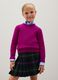 Purple girl's pure wool jumper_1