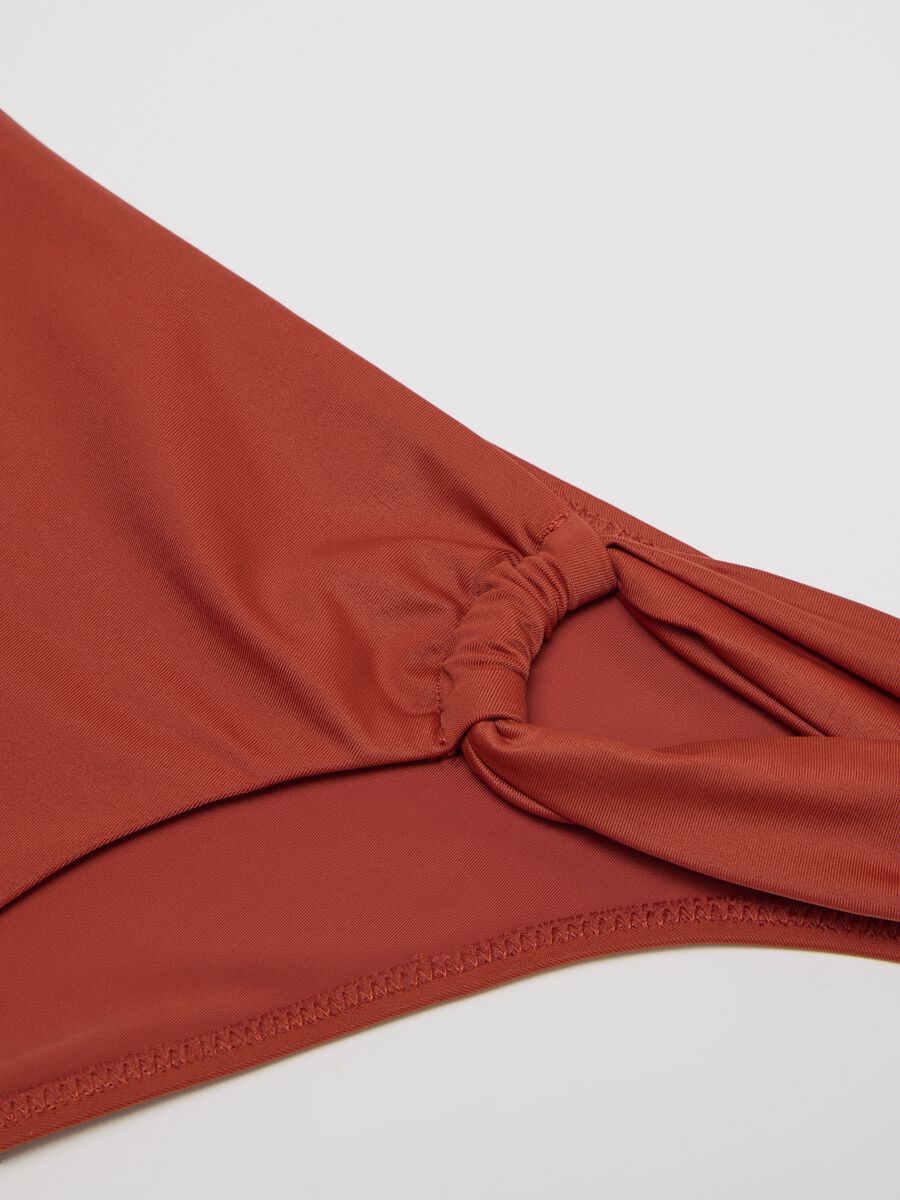 Women's bikini briefs in red stretch fabric_5