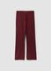 Leggings rossi flare in cotone elasticizzato_0