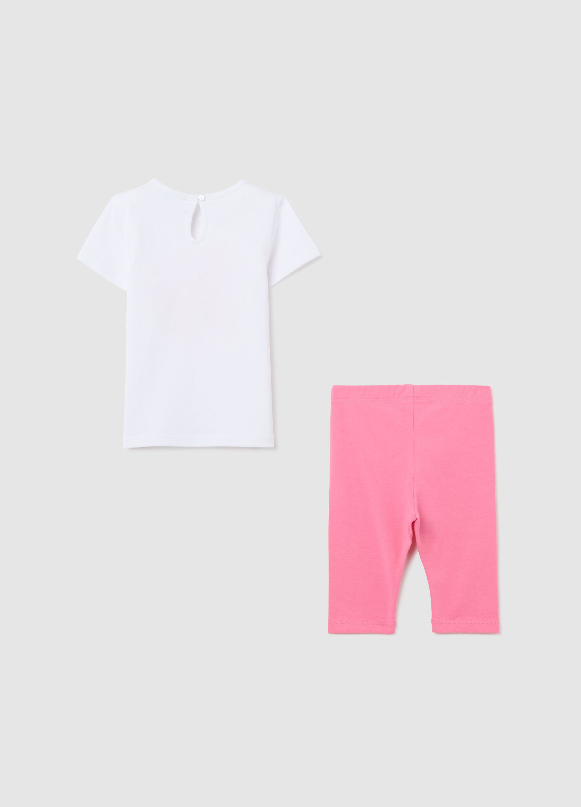 Jogging set with print in cotton